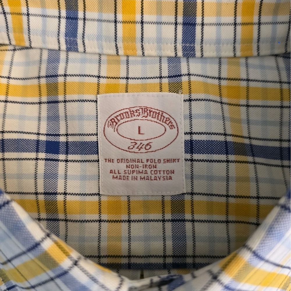 Lot Of 2 Brooks Brothers Shirt Men Multicolor Plaid Long Sleeve Non Iron Large - Picture 11 of 13